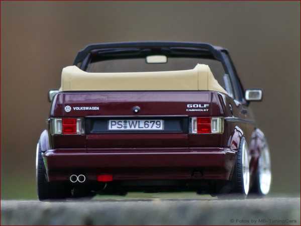 1:18 VW Golf I Cabrio Classic Line Red Edition + BBS RS inkl.OVP